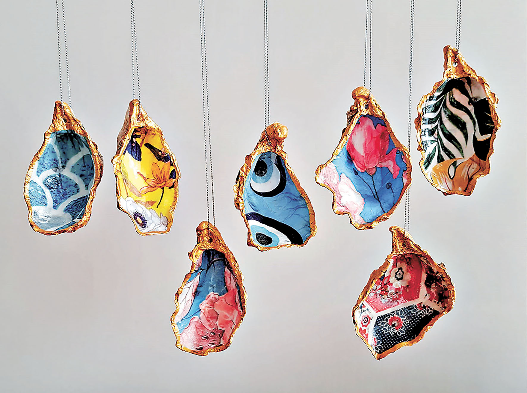 ■以蠔殼做成的藝術品，顏色豐富吸引。