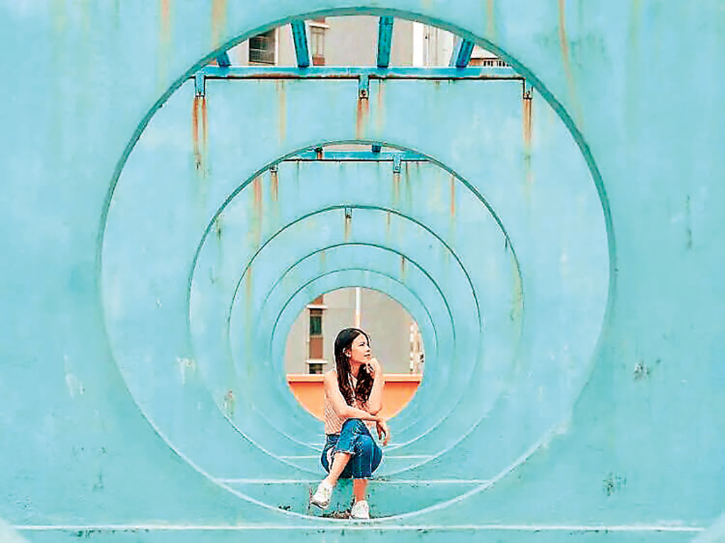 ■樂華邨的打卡位猶如時光隧道。