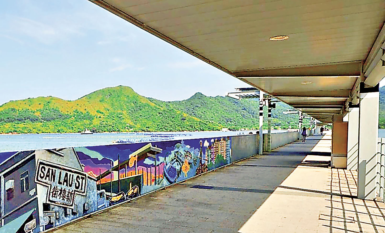 ■沙頭角碼頭充滿特色的壁畫。