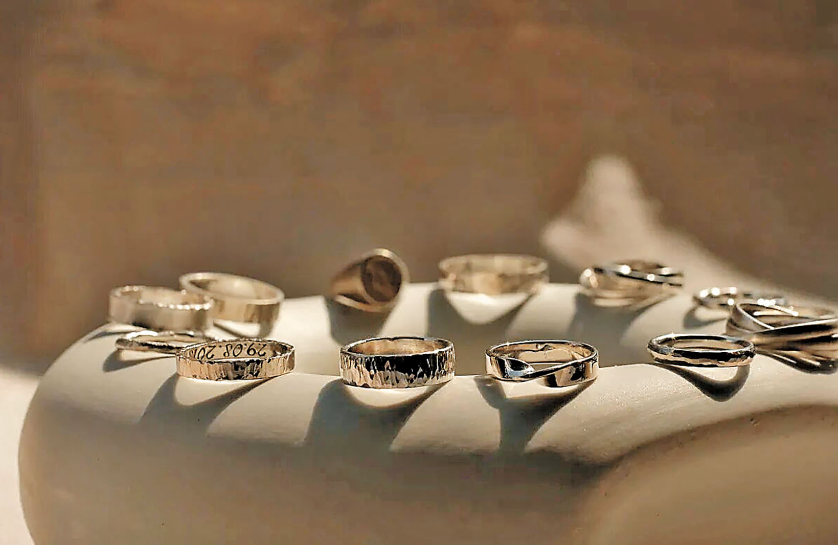 ■Obellery工作室使用925純銀製作銀戒指。