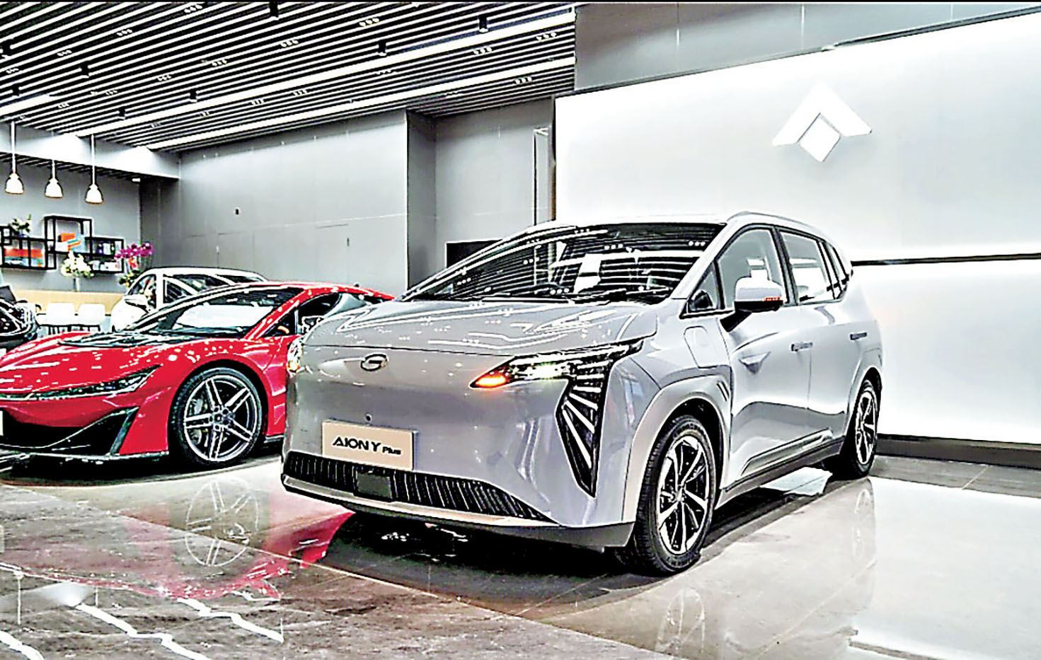 ■廣汽旗下電動車品牌埃安在港正式亮相。