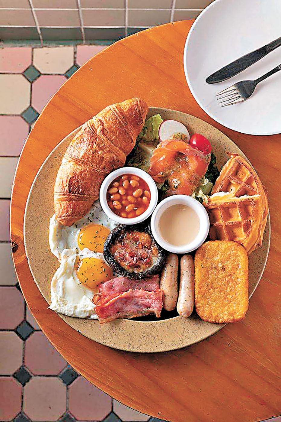 ■西式全日早餐分量十足。