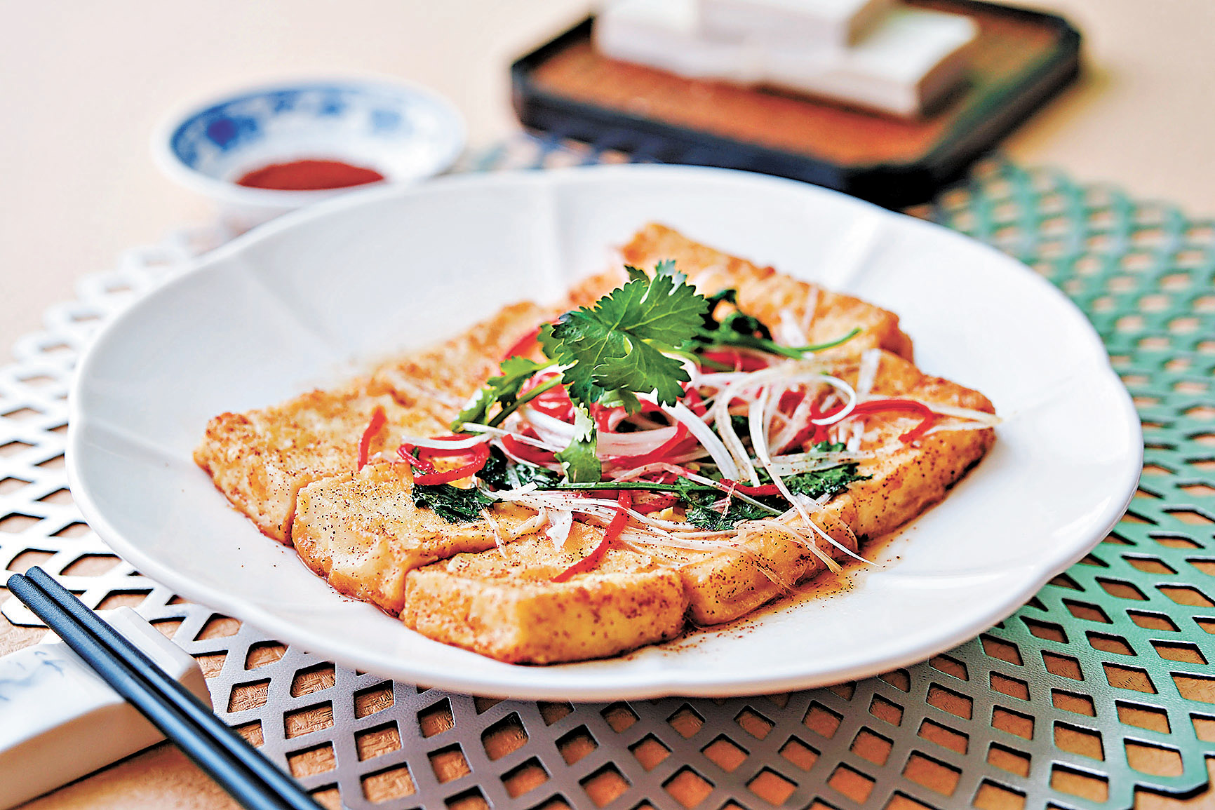 ■蝦子鍋塌豆腐。