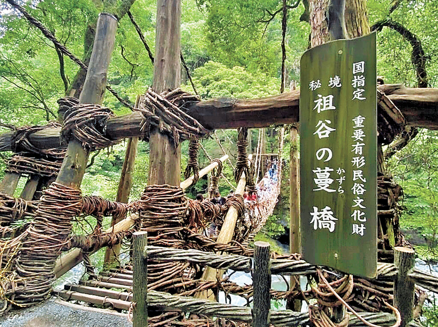 ■古老吊橋蔓橋是山區居民外出要道。