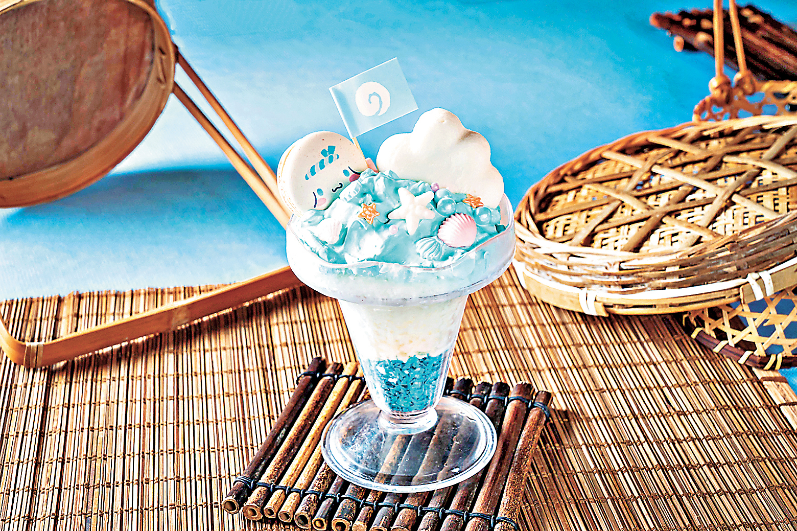 ■馬卡龍牛奶刨冰勁可愛。