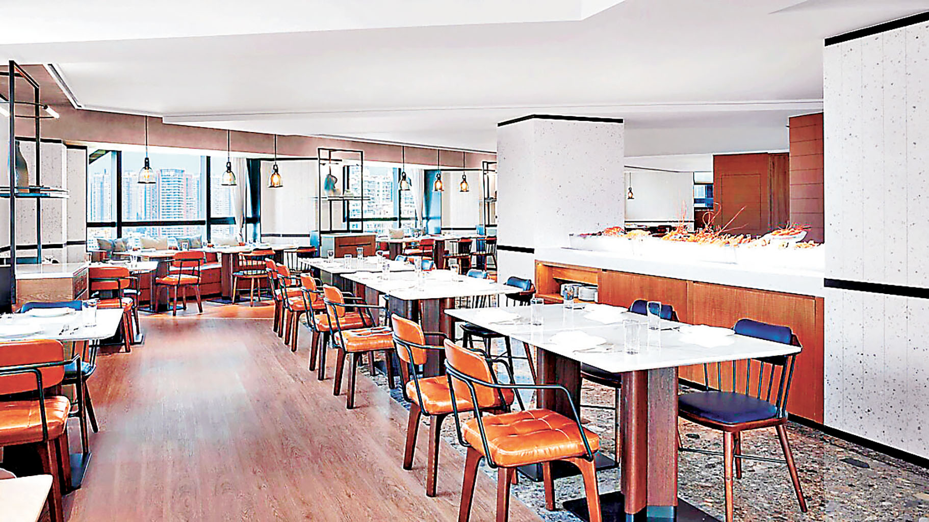 ■The Mesh用餐環境休閒舒適。