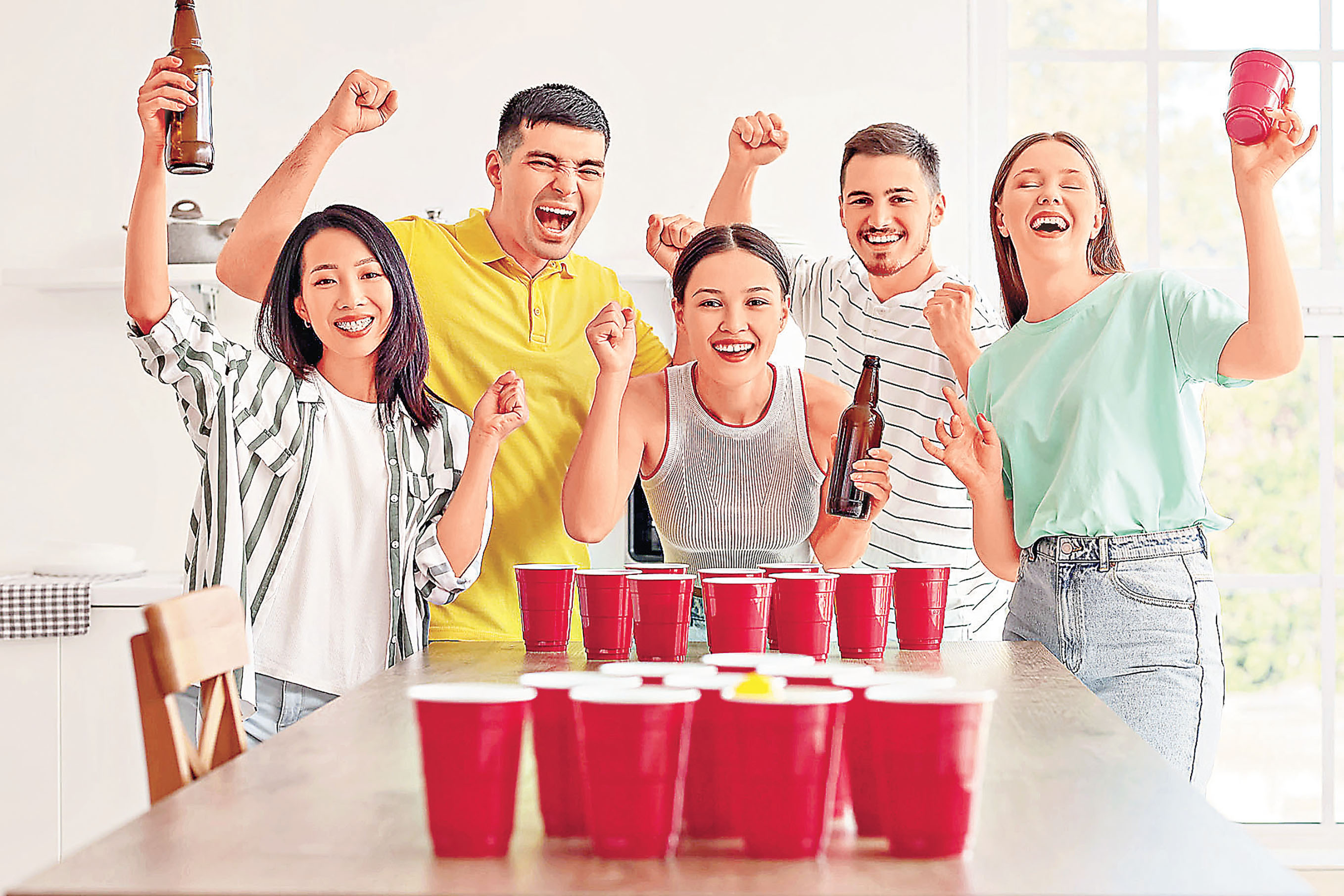 ■Beer Pong 是全球最多人認識的飲酒遊戲。