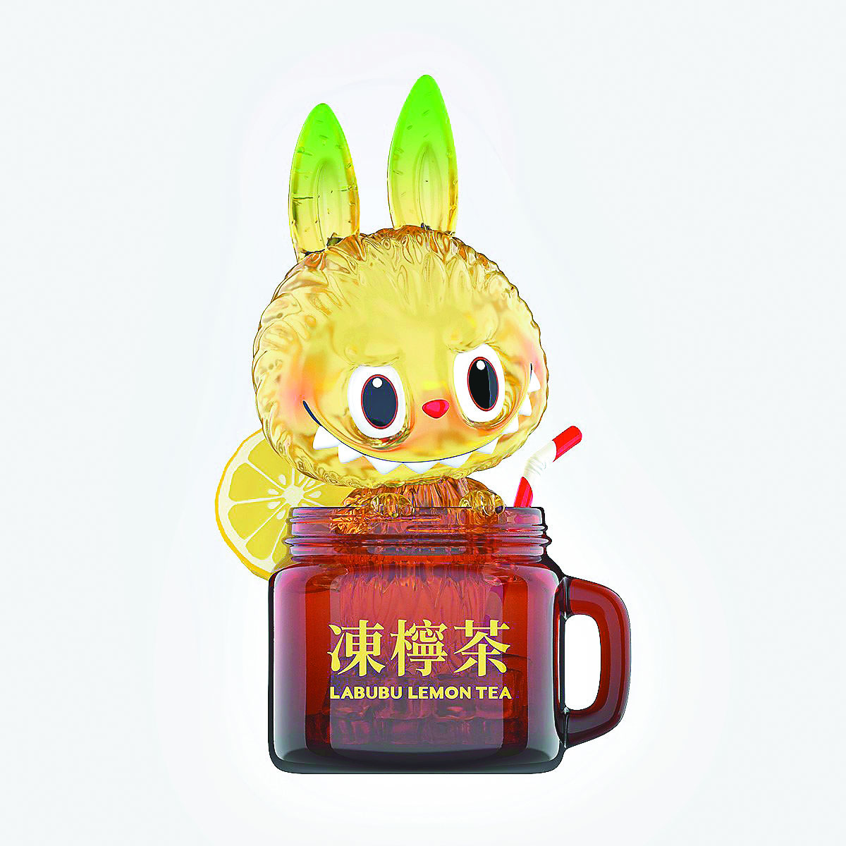 ■一杯冰爽的LABUBU凍檸茶。