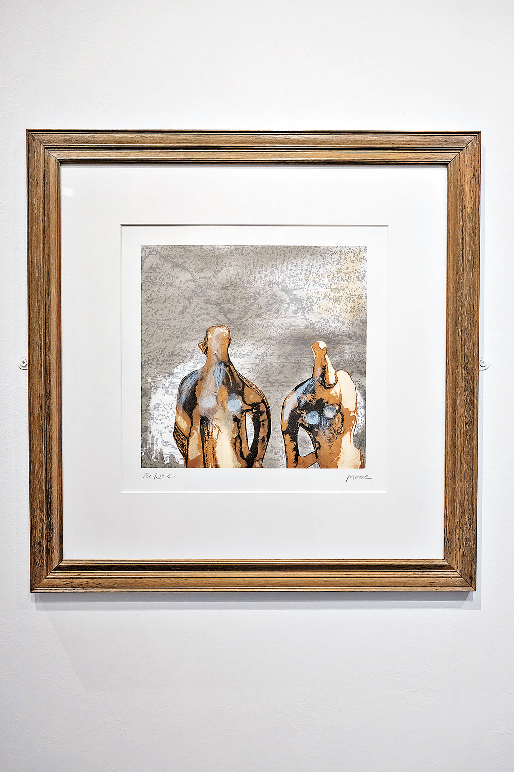 ■亨利·摩爾的作品《Figures with Sky Background I》。