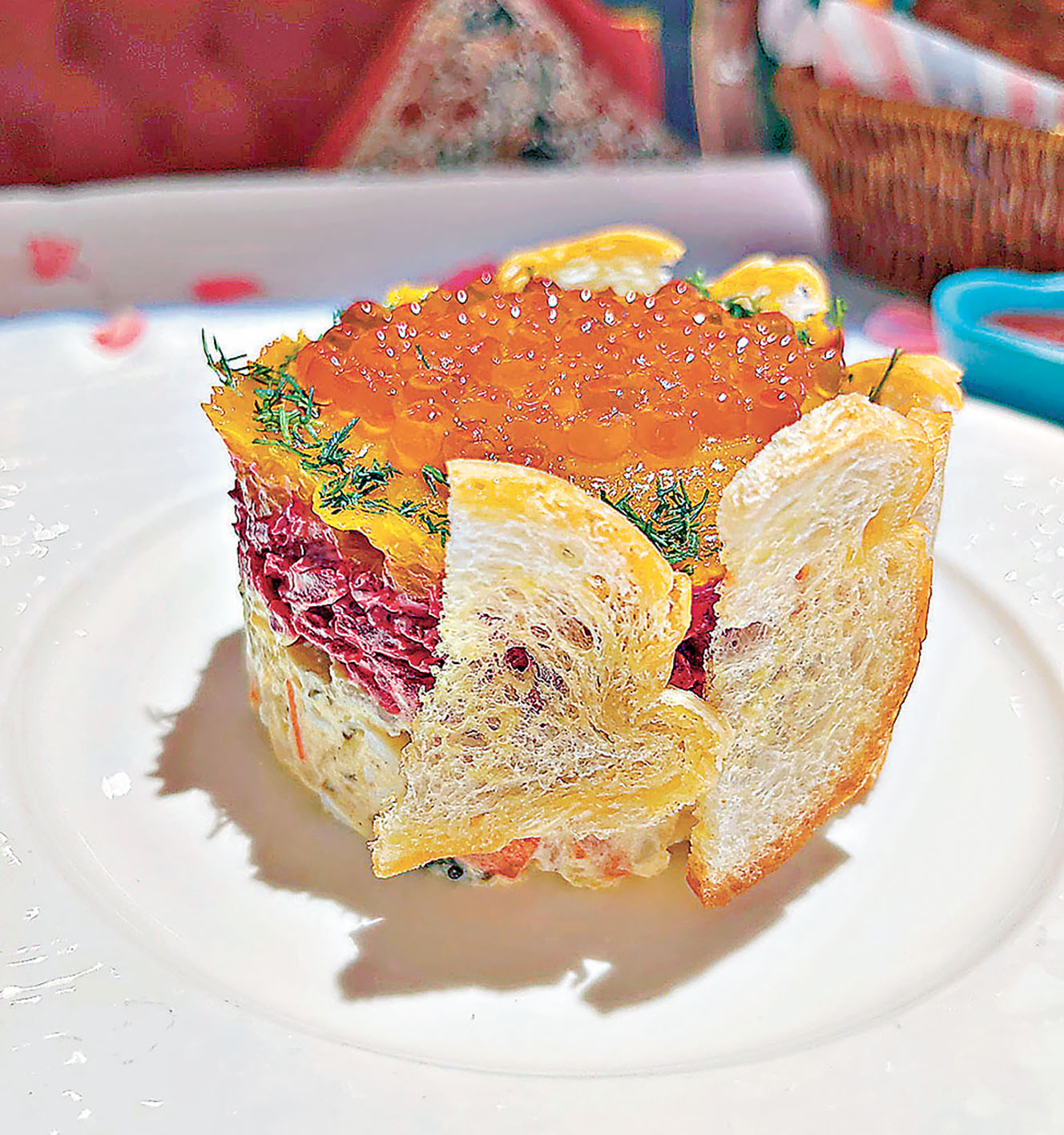 ■「皇冠三文魚籽沙拉」擺盤精緻，¥59超抵食。