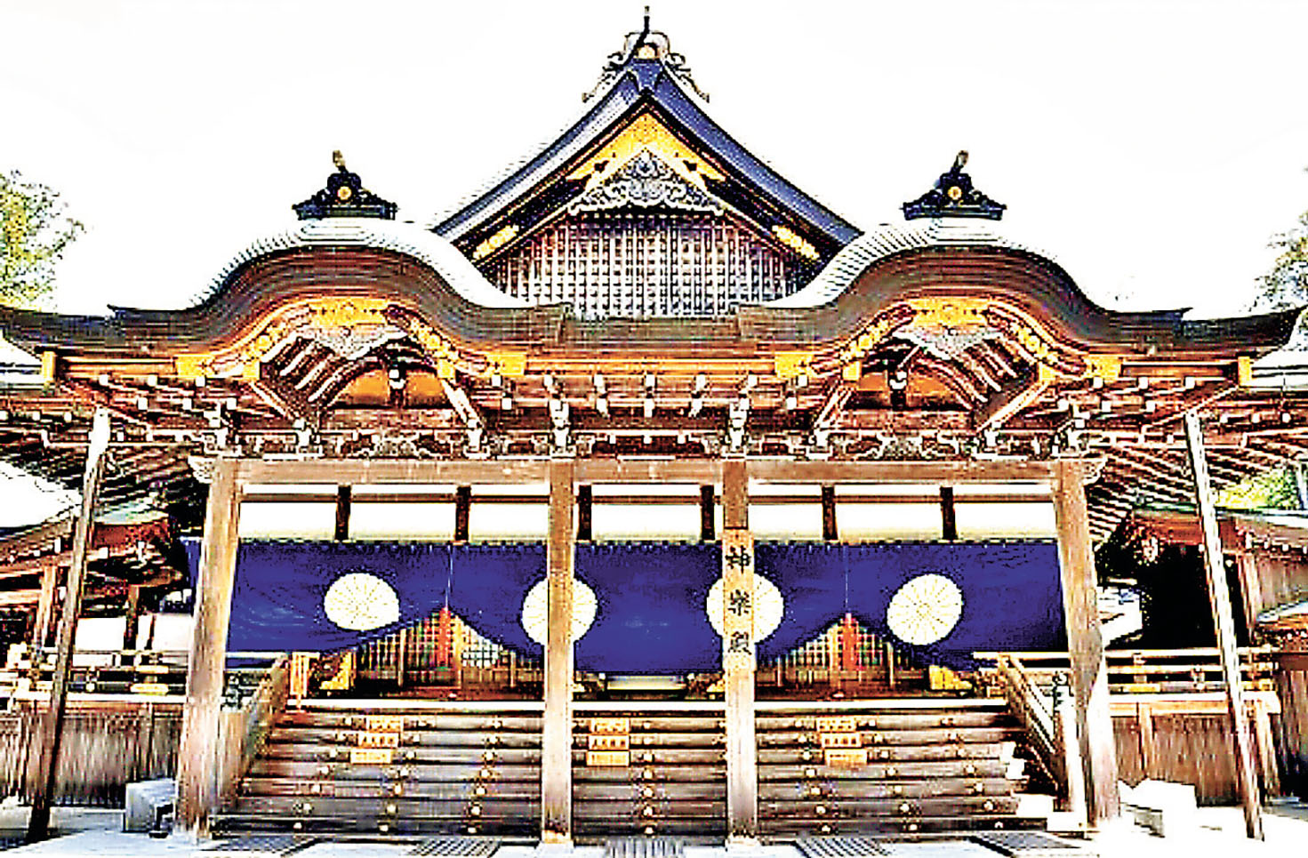 ■伊勢神宮內的神樂殿。