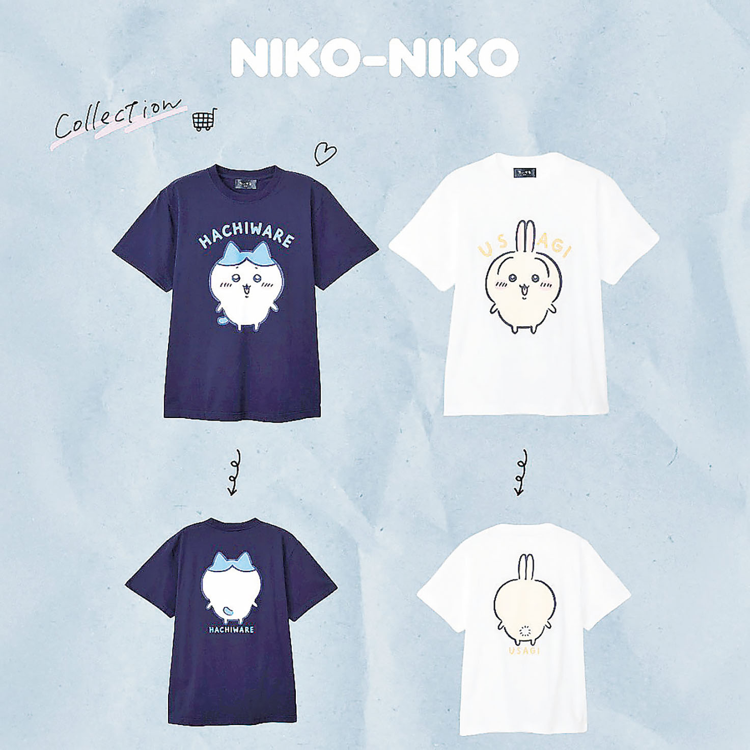 ■印有小可愛們的短袖Tee。