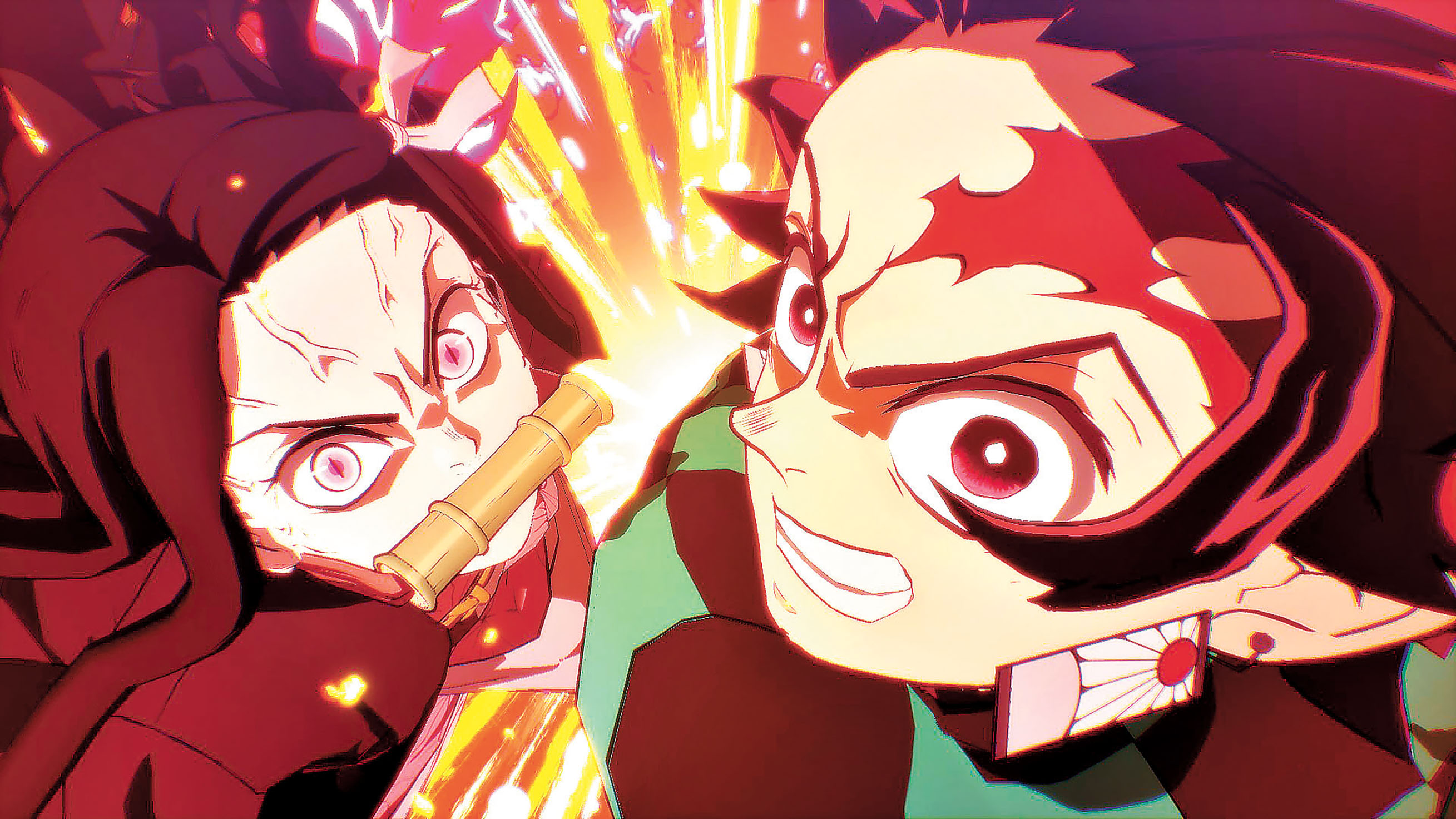 ■竈門炭治郎與妹妹竈門禰豆子。