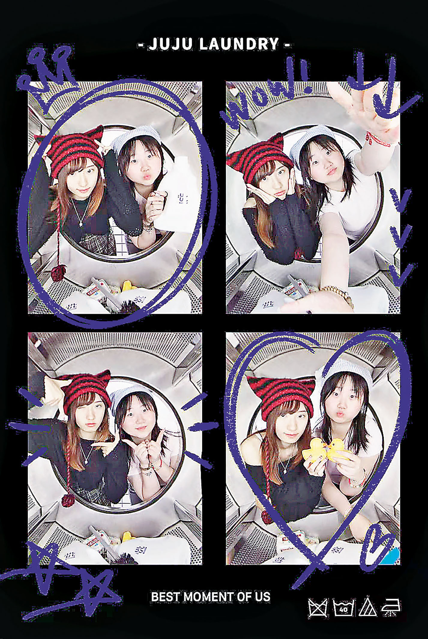 ■在JUJU Laundry的「巨型洗衣機」內拍攝的自拍。