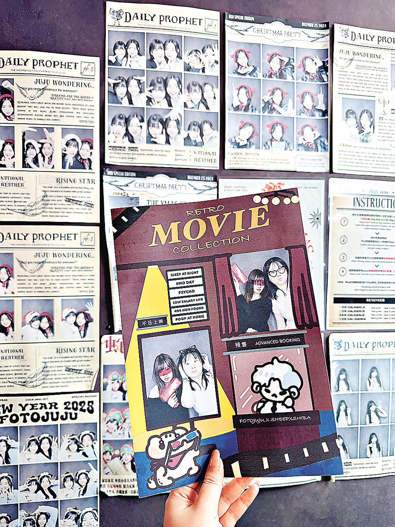 ■Fotojuju店內的報紙牆。