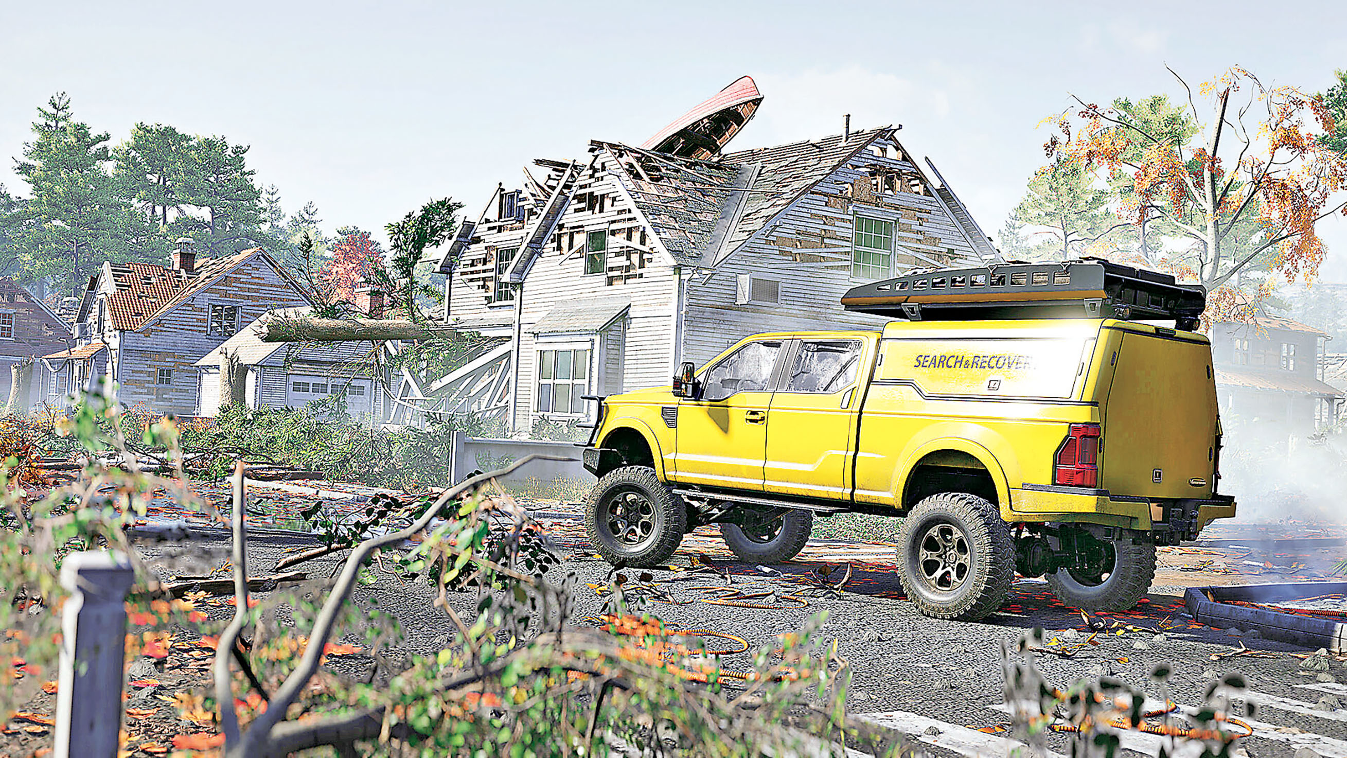 ■颱風摧毀了居民的房屋。