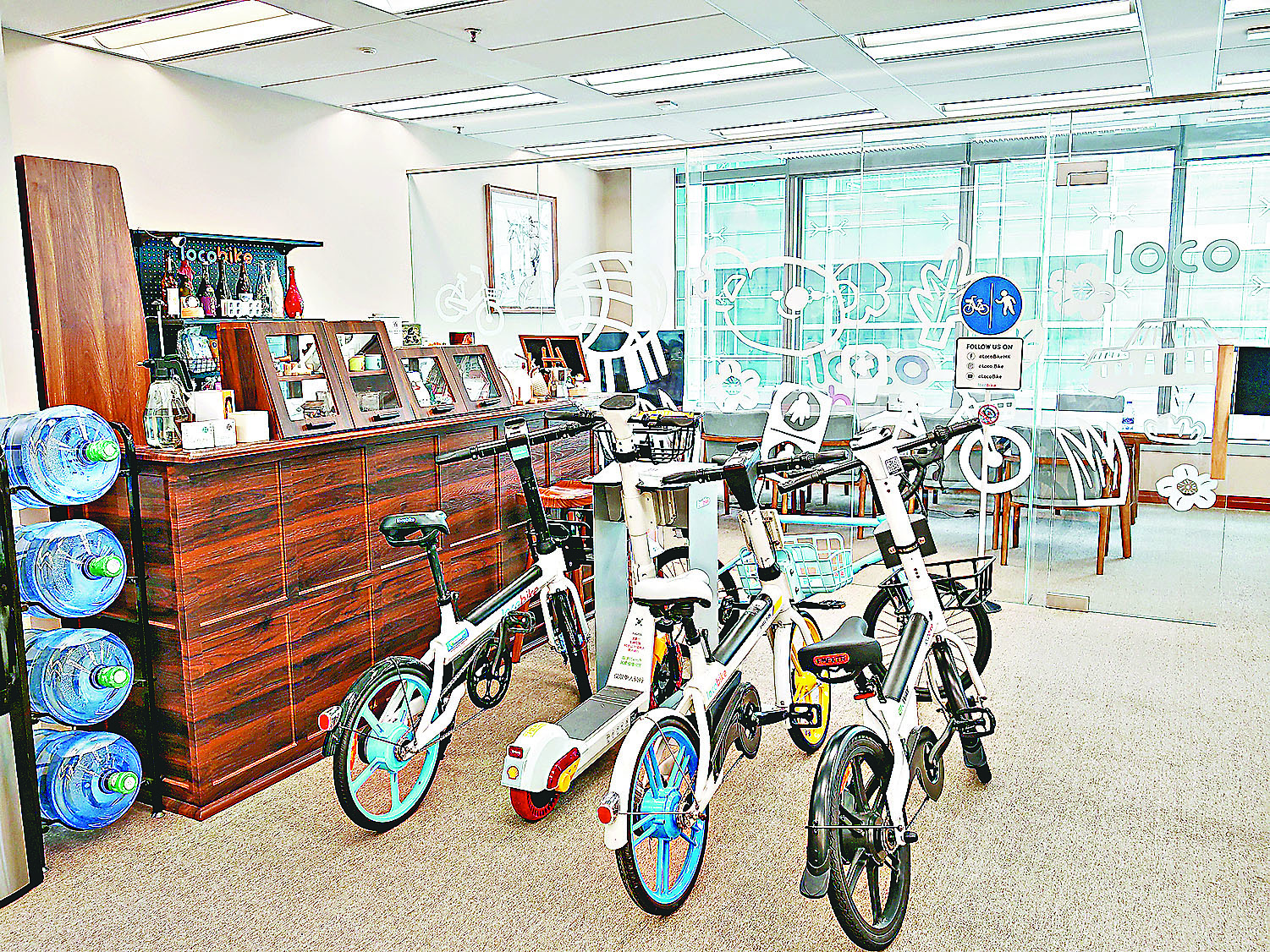 ■locobike辦公室設有別具特色的員工pantry。