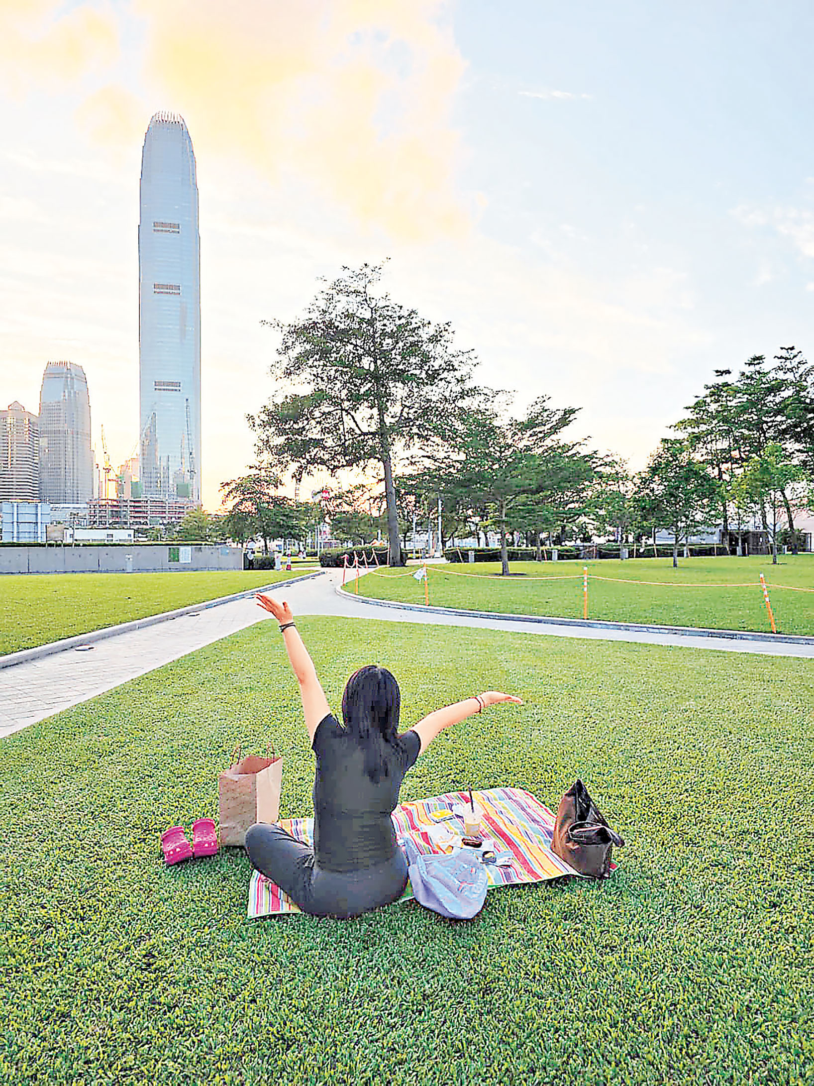 ■一邊野餐一邊觀賞日落。
