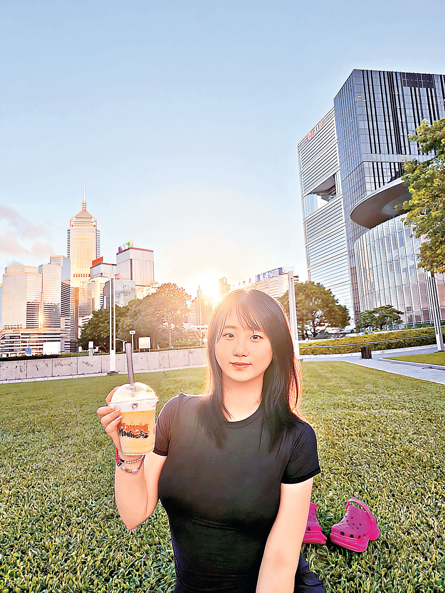 ■在添馬公園野餐放鬆心情。