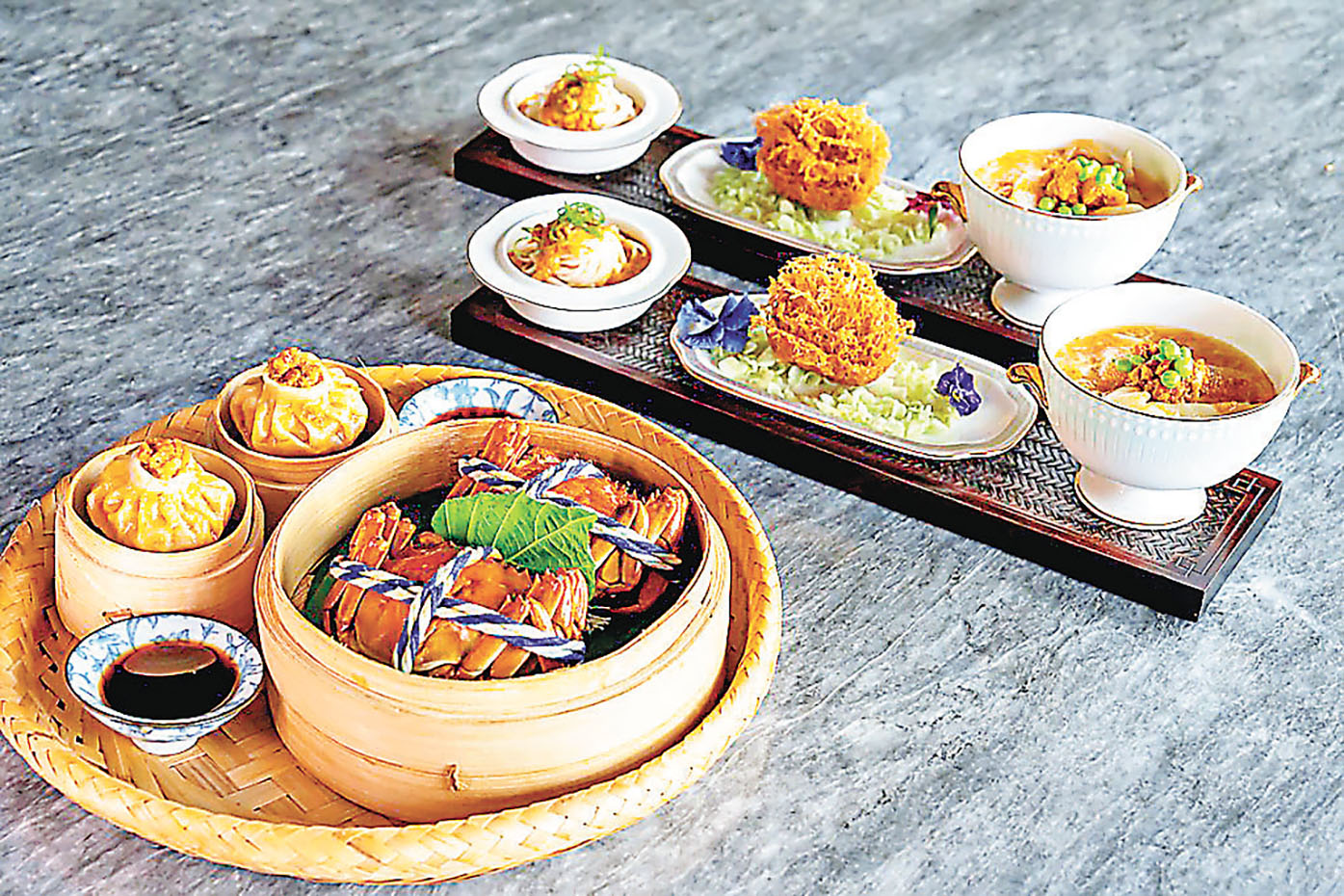 ■以肉香豐腴的大閘蟹精心炮製出一系列醉人菜式。