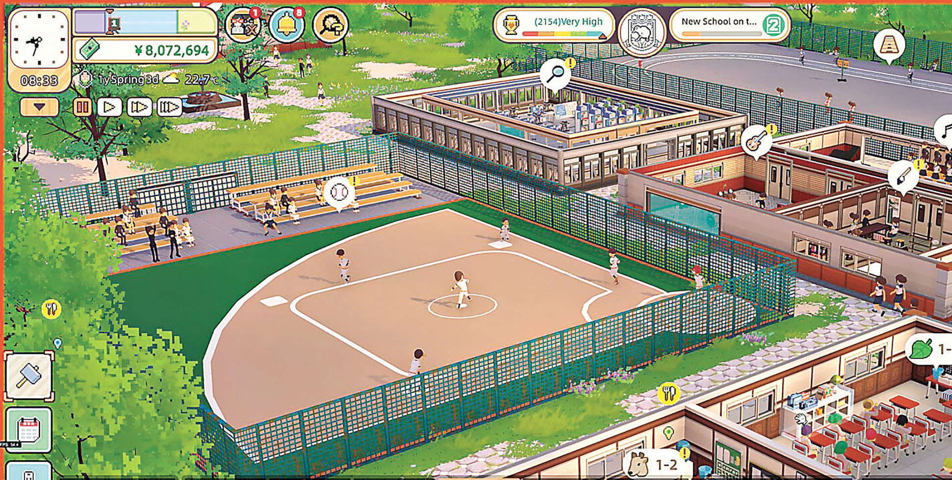 ■修建運動場能鍛煉學生的體魄。