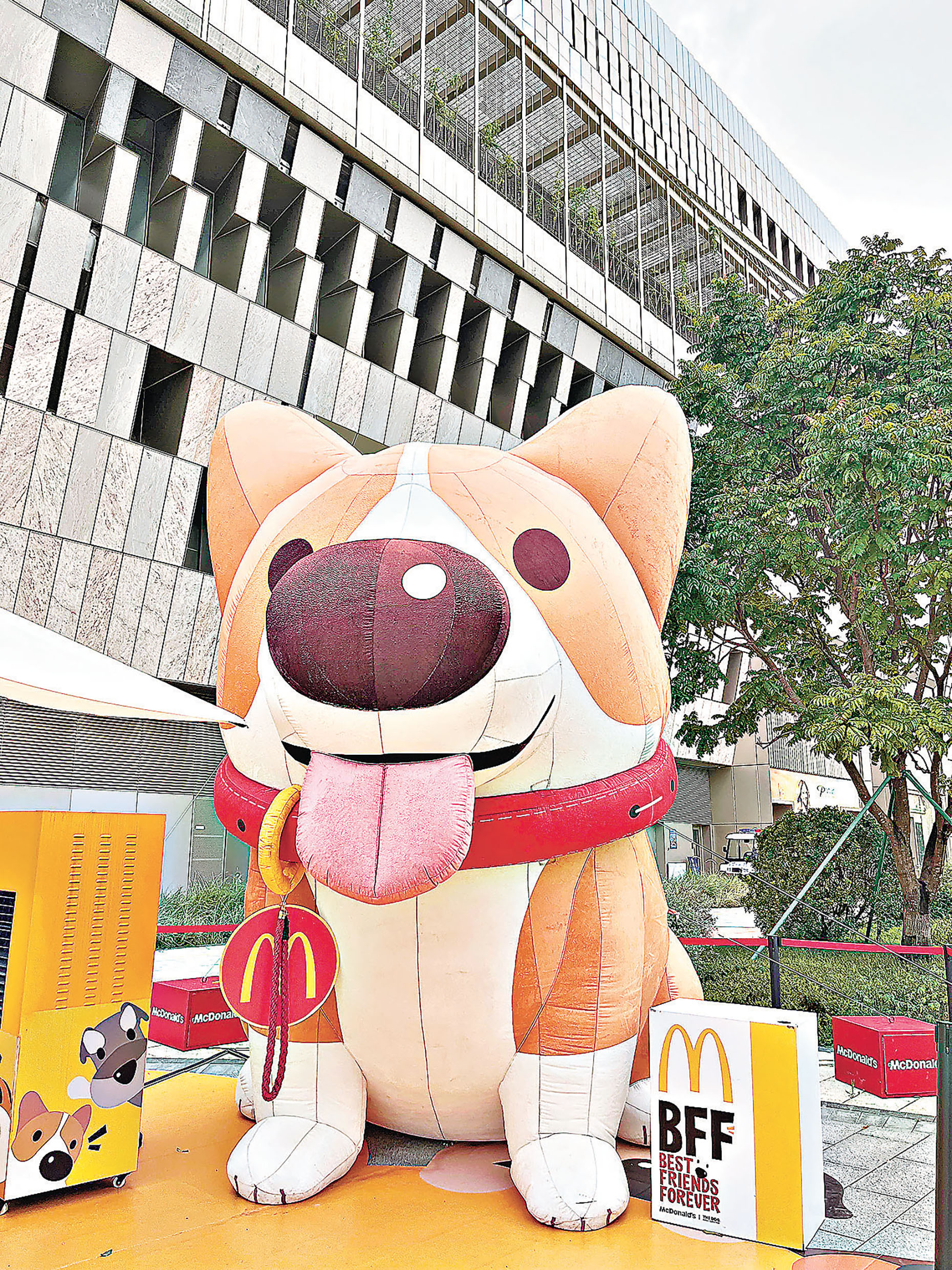 ■逾2米高吹氣哥基伸脷賣晒萌，等摸摸手。