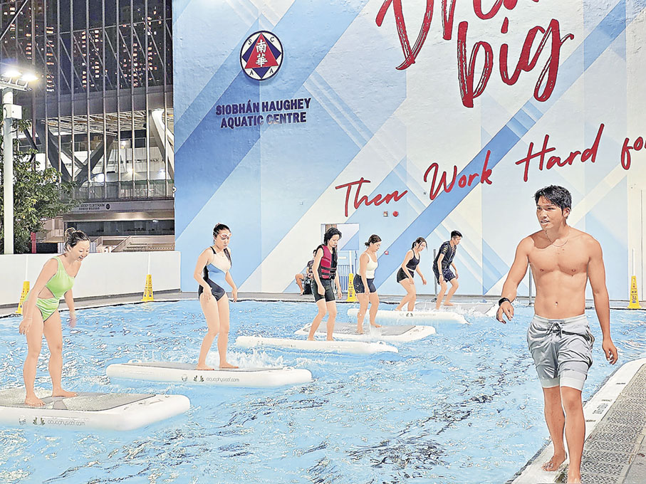 ■Harry（右）希望Float Fit訓練為港將提供另類方法提升表現。