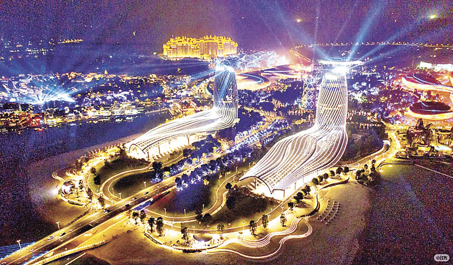 ■海花島是全球面積最大的花形人工島。