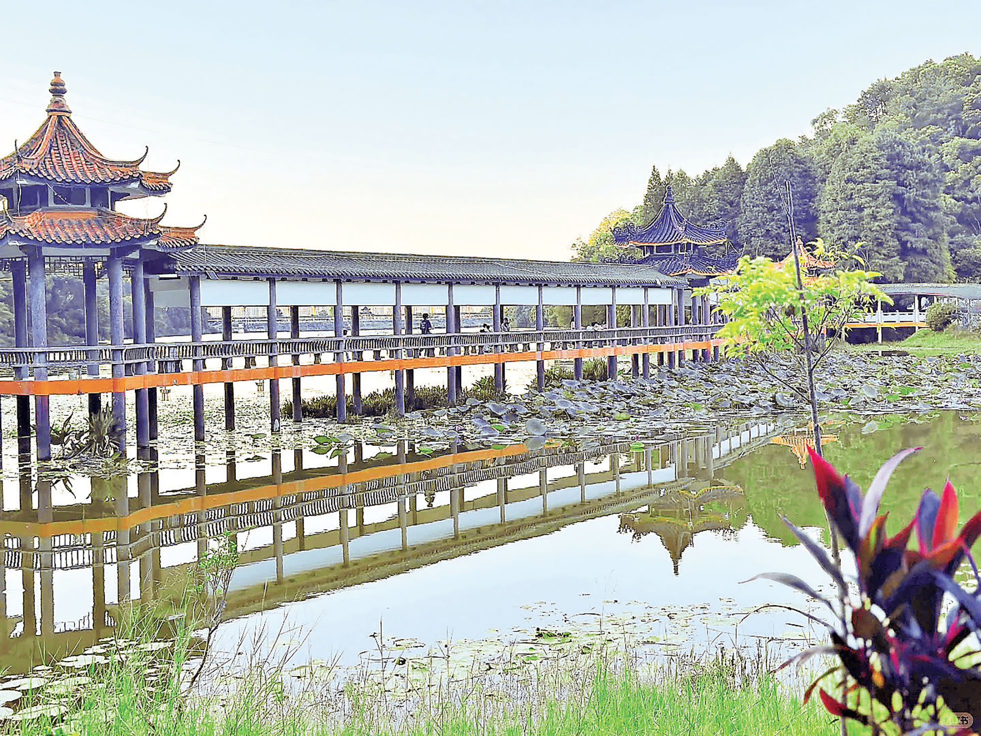 ■客家文化長廊周邊青山綠水，風光醉人。 小紅書@追光者