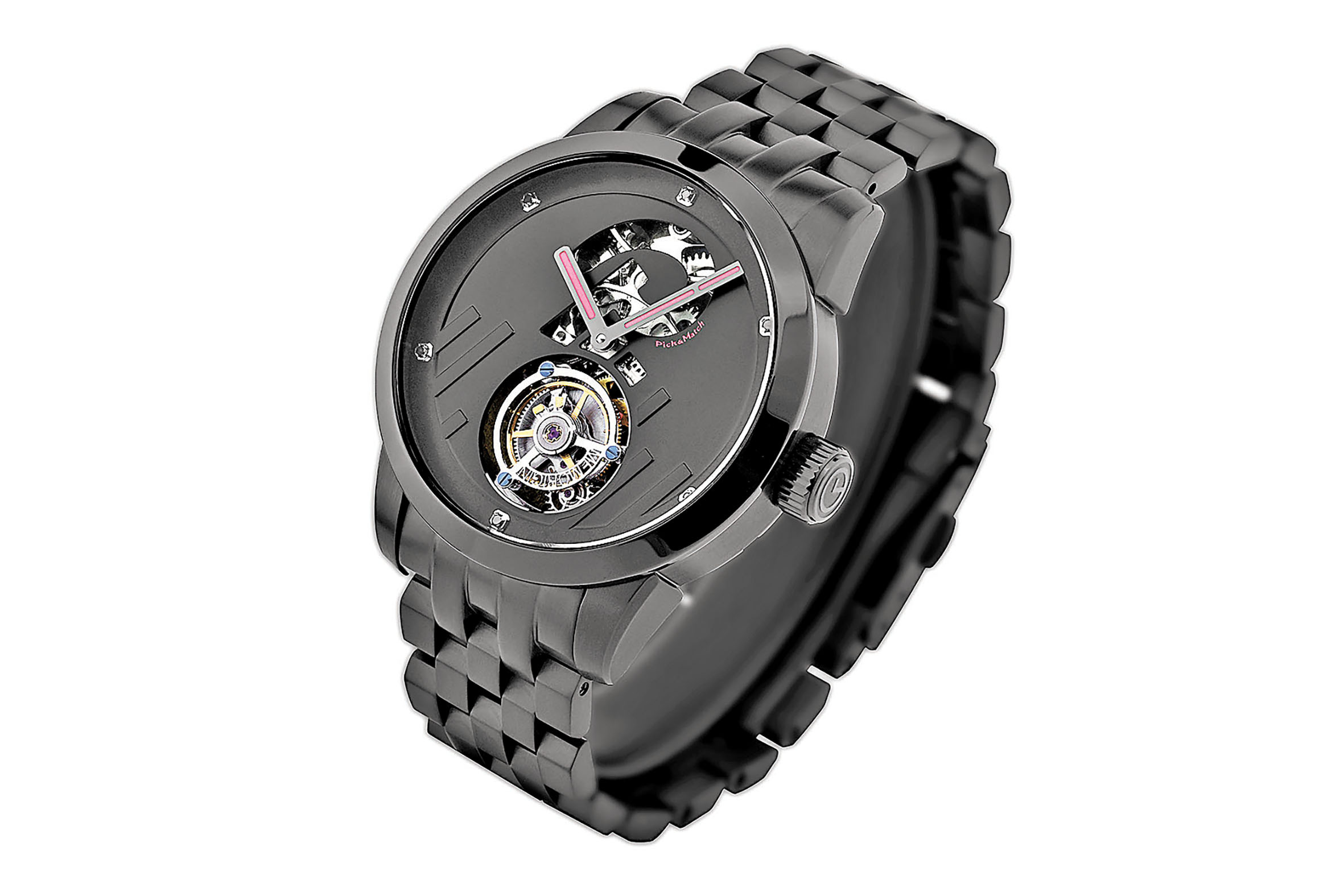 ■錶面12時位置是鏤空的Pick and Match商標。