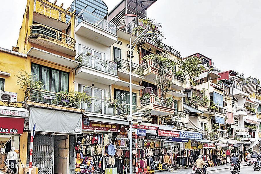 ■河內三十六行街的古舊街景。