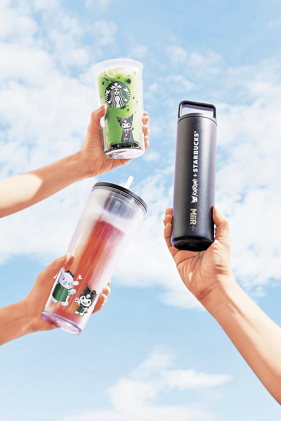 ■多款聯名咖啡杯印有KUROMI可愛模樣。