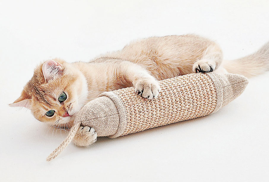 ■手把玩具採用天然纖維材質。