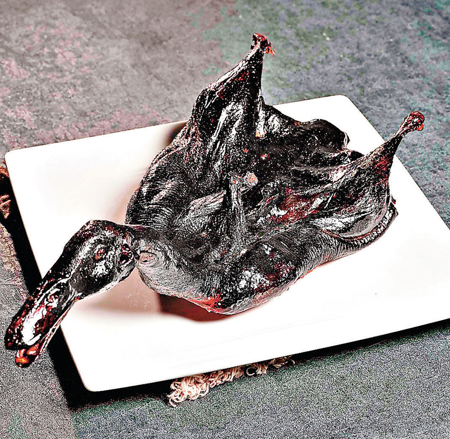 ■通體漆黑的黑松露琵琶鴨。