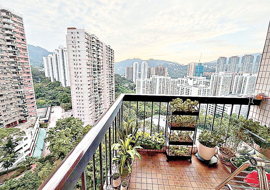 ■露台可種盆栽，景觀開揚。