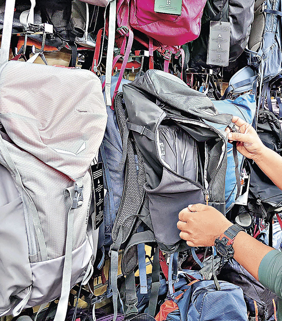 ■Sunny指登山包隔層愈少，愈能按自己習慣進行收納。