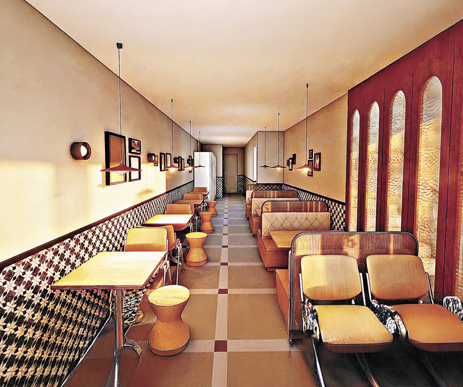 ■威水茶檔裝潢復古。