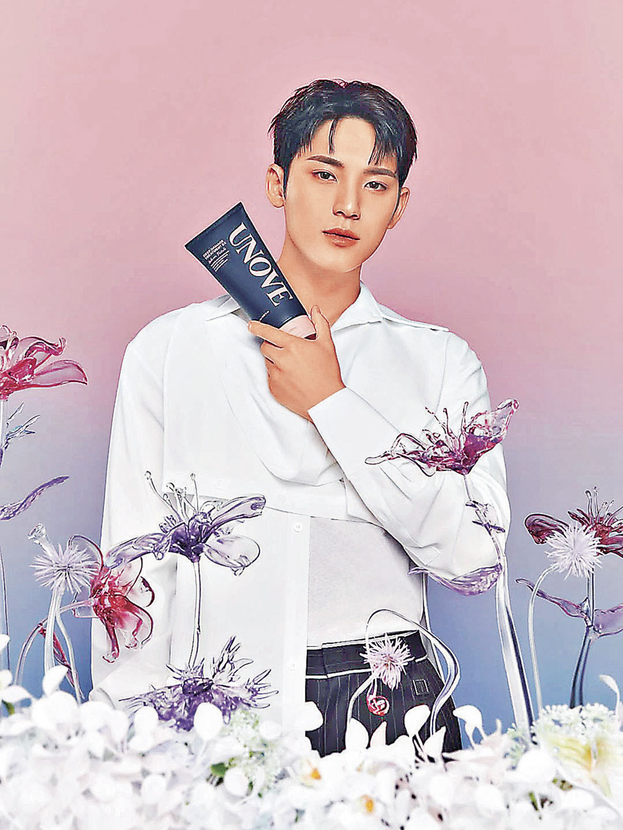 ■UNOVE請來SEVENTEEN成員MINGYU做代言人。