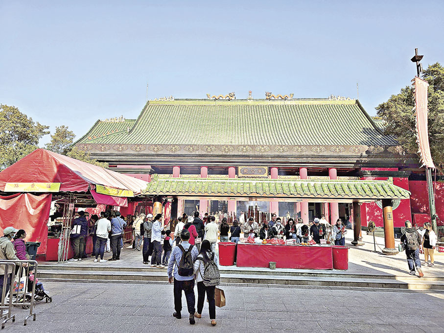 ■車公廟在新年期間吸引眾多善信來訪。