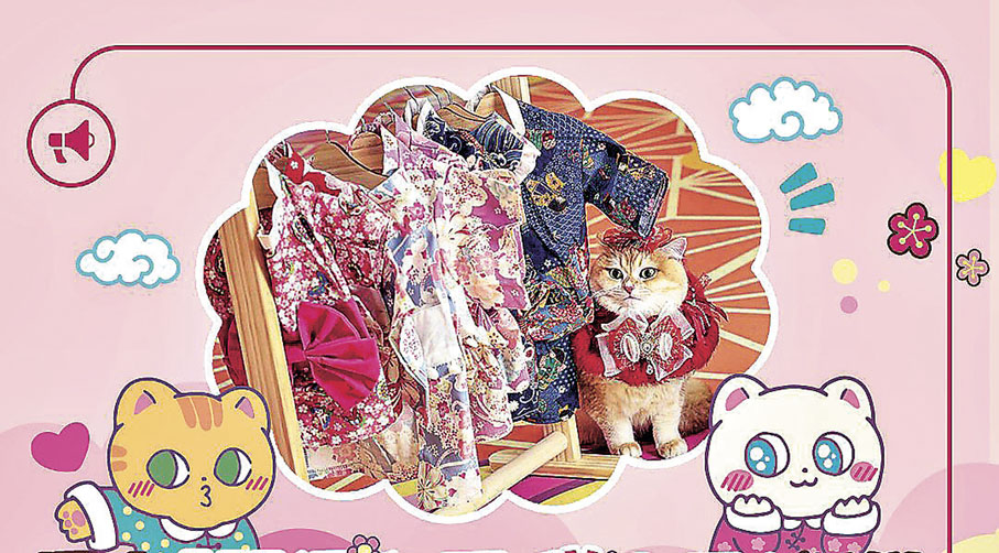 ■即場挑選和服，幫愛寵悉心裝扮。