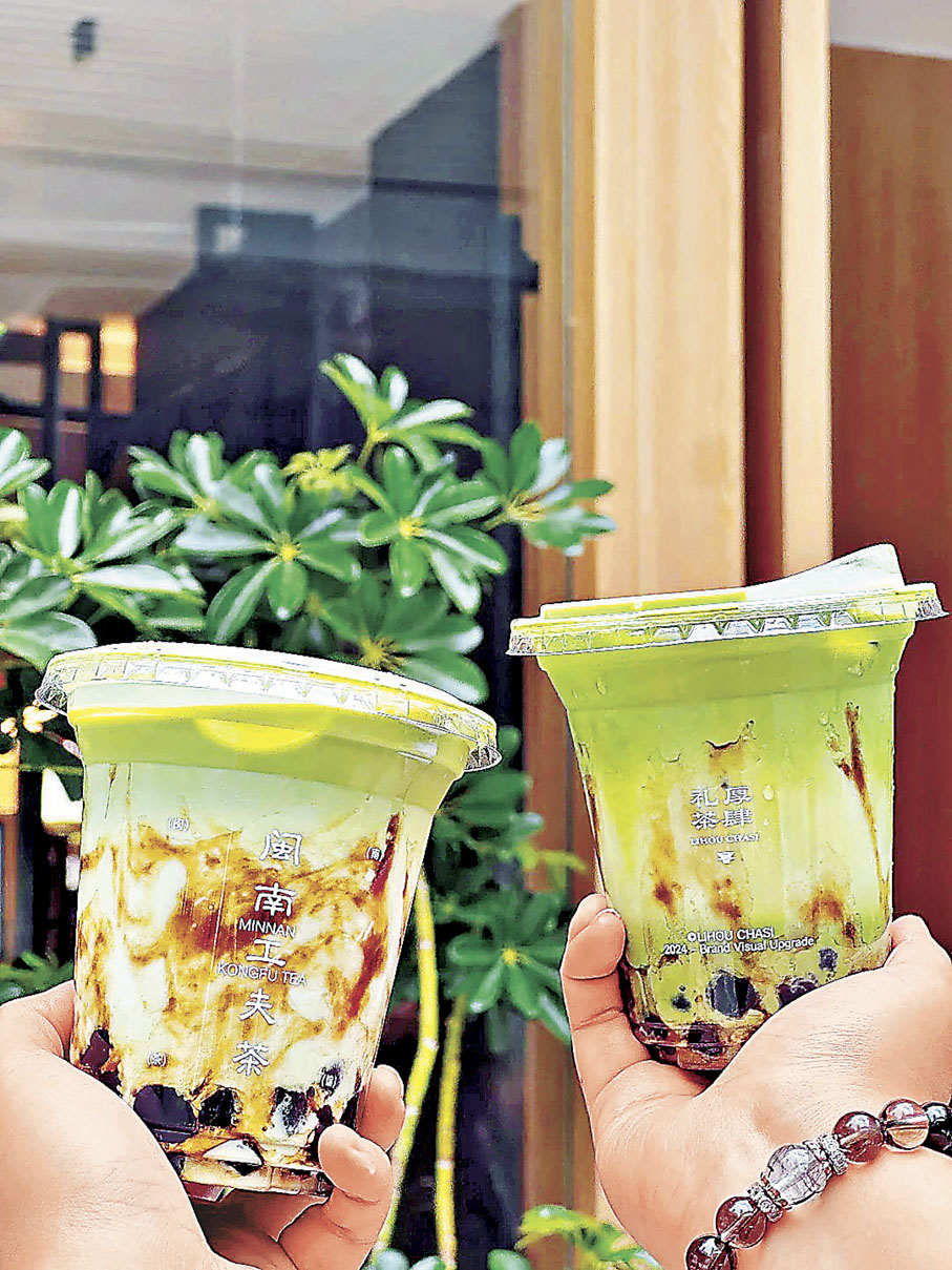 ■閩南觀音黑糖粉圓茶味濃郁。