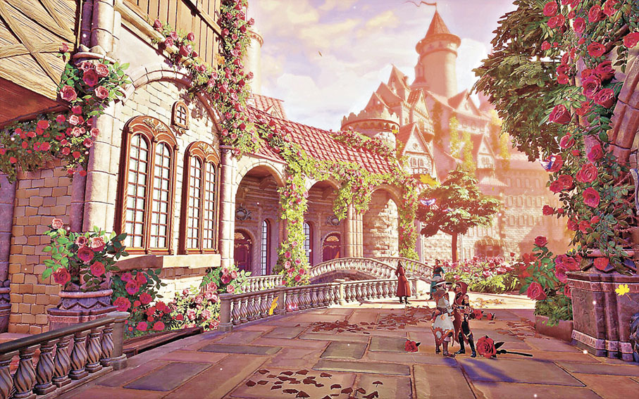 ■漫步在開滿玫瑰花的街道。