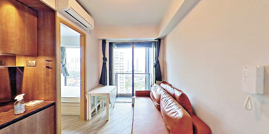 ■長方形大廳，方便擺放傢俬。