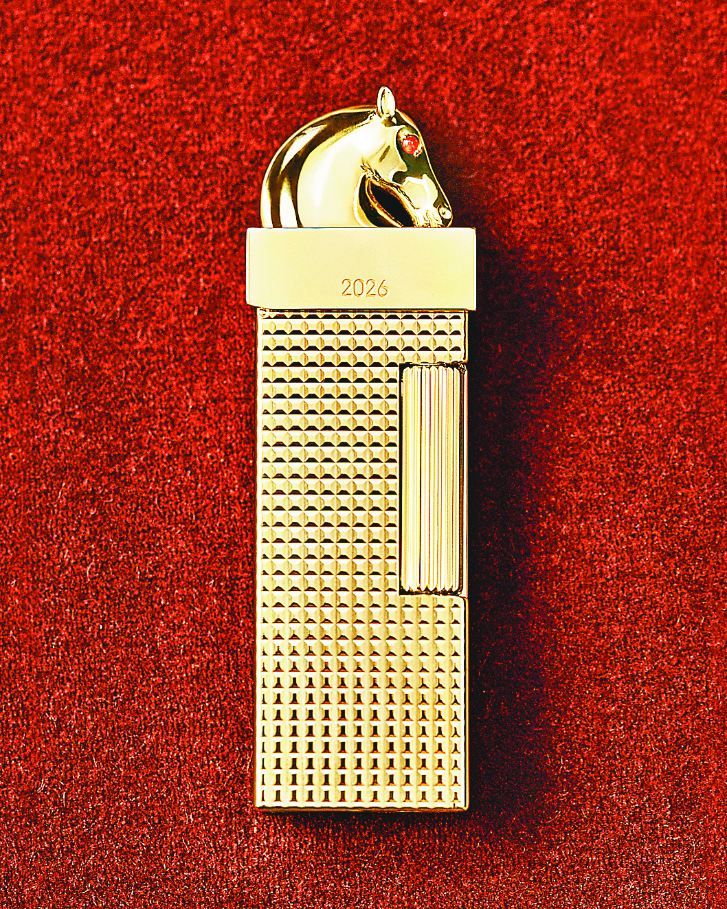 ■鍍金黃銅馬首雕塑Rollagas打火機