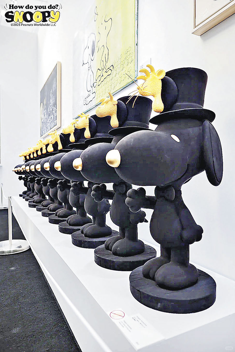 ■黑色史努比一字排開，超有氣勢。