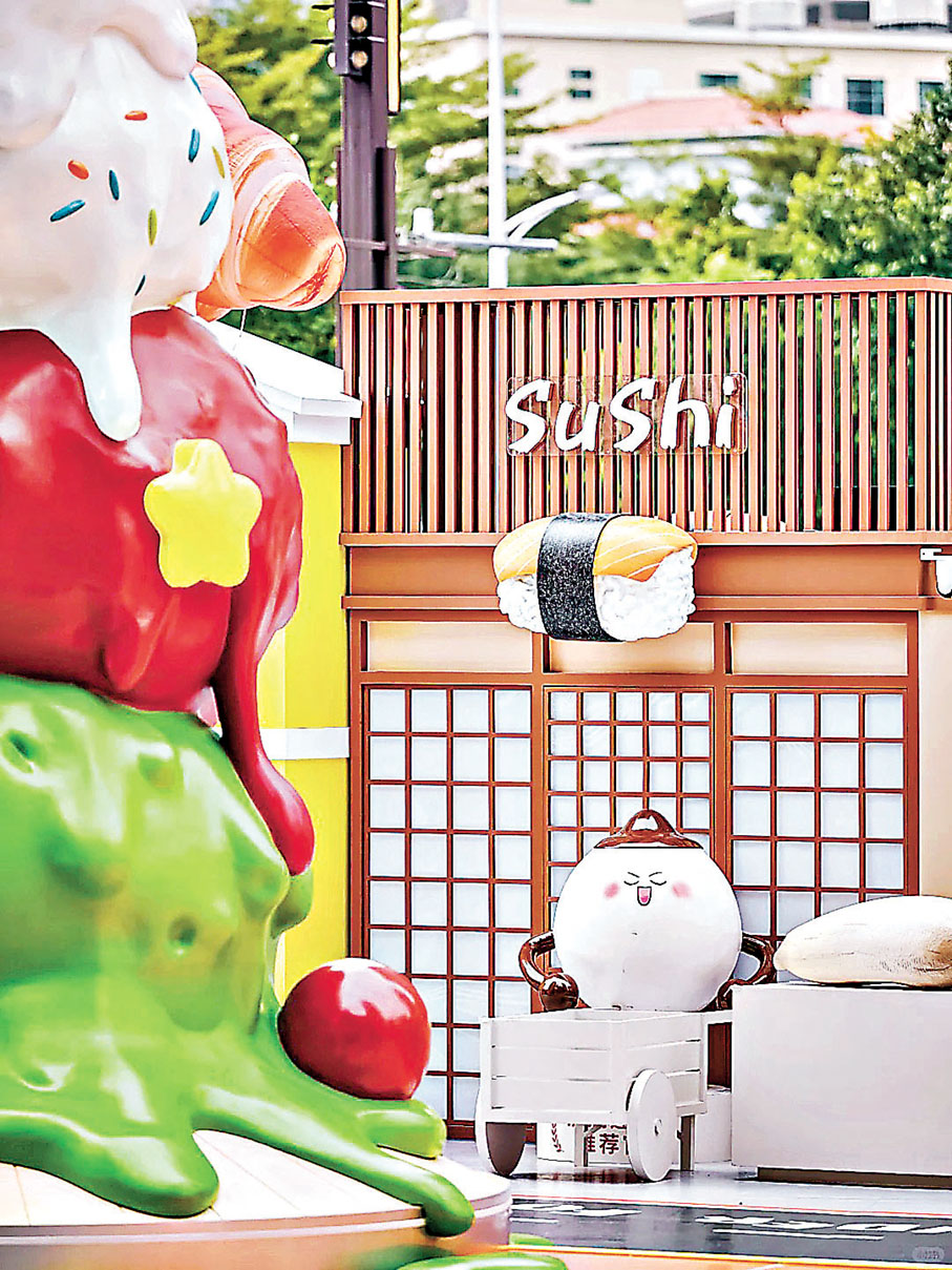 ■街區每個角落也有美食元素。