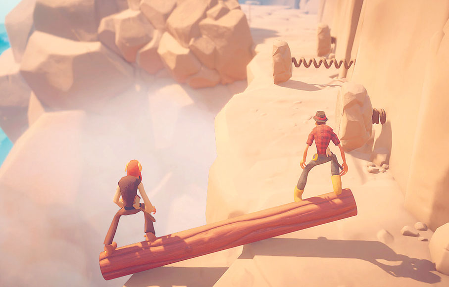 ■穿過危險的懸崖。