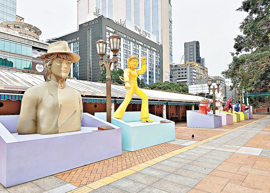 ■九龍公園內還有放滿港漫角色雕像的長廊。