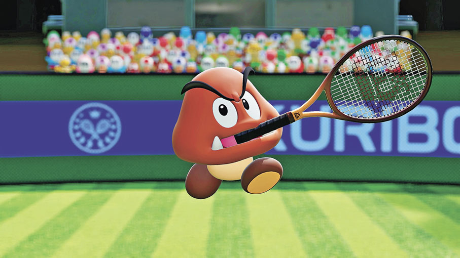 ■首次參戰網球的栗寶寶。