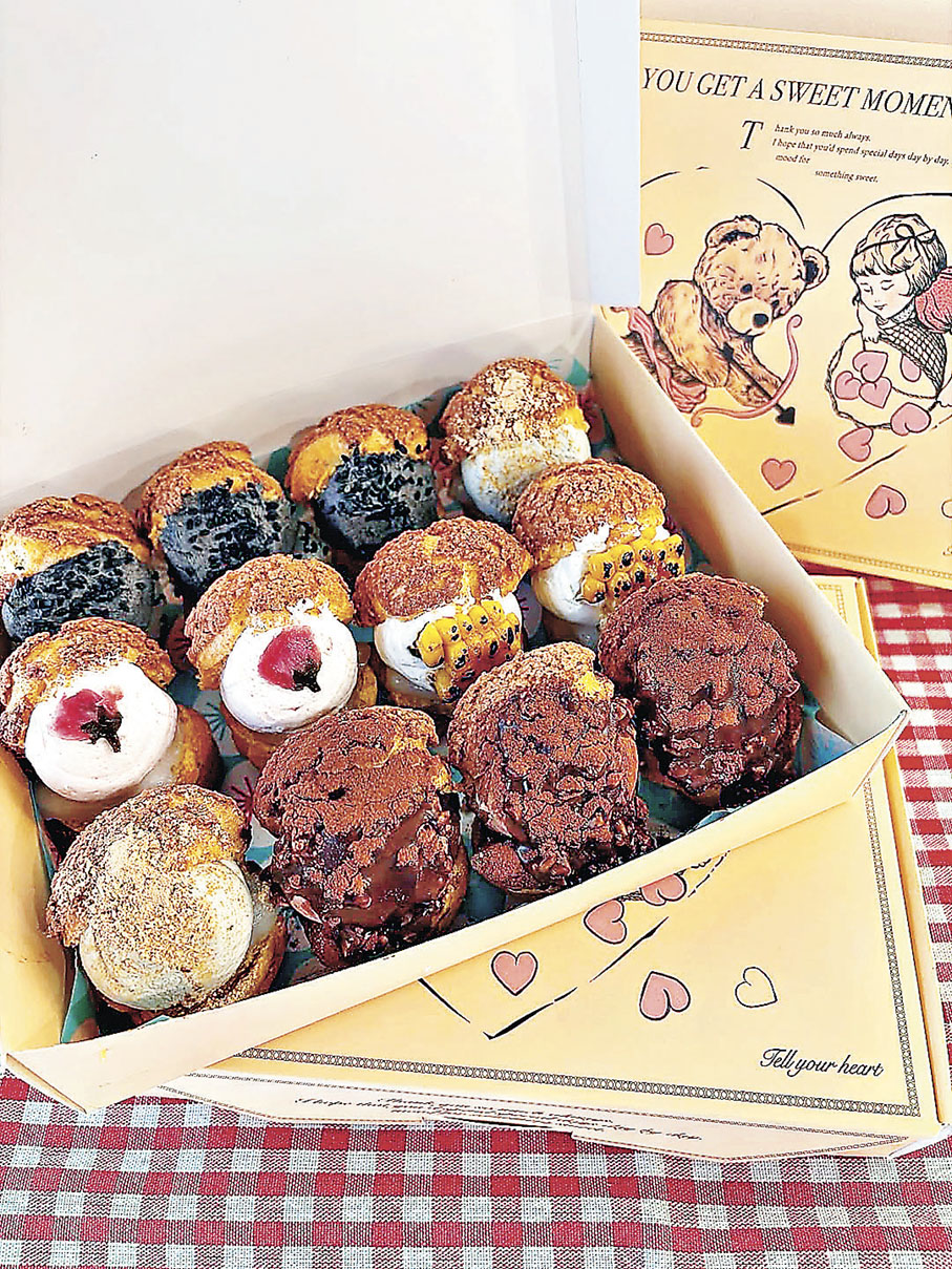 ■治癒菓子店的泡芙超有賣相。